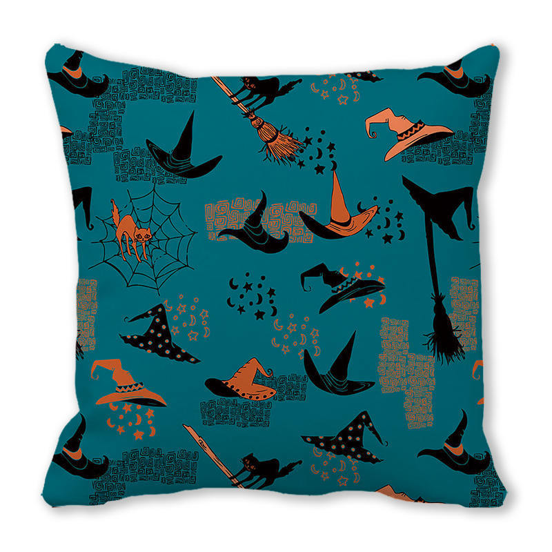 Хэллоуин ужас тыквенный принт наволочка для дома гостиная диван украшение квадратная полиэстеровая наволочка