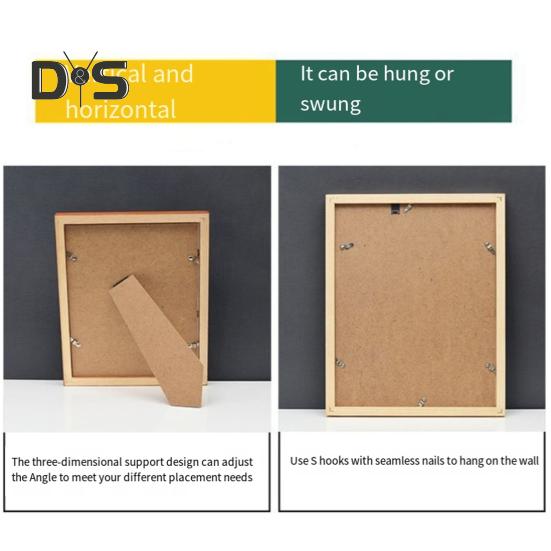 8/10-Inch Wooden Poster Frame High Clarity Glass Horizontal Vertical Modern Art Gallery Living Room Wall Kids Painting Photo Picture Artwork Display