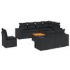 VidaXL Salon de Jardin avec Coussins 9 pcs, Canapés de Terrasse, Ensemble de Meubles de Patio, Mobilier d'Extérieur, Noir 3225537