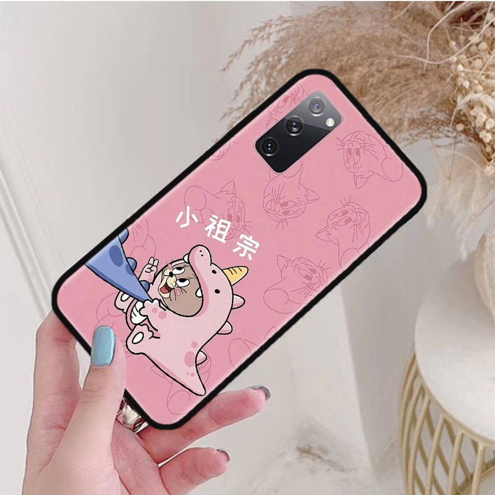 Черный чехол для Xiaomi Poco X6 X4 M5 M6 F5 F6 C65 C55 C50 C51 C40 Pro Redmi 14C A3X 13C 12C 11T 10A 9C Note 7 6 8A Plus C-43 милый кот Том Джерри мышь