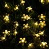LED Cherry Blossom Fairy Lights Solar Lamps Outdoor Waterproof Oriental Cherry String Lights Decor Wedding Party Tree Parterre