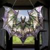 Painted Bats Acrylic Decorative Pendant Halloween Home Garden Decoration Hanging Pendant