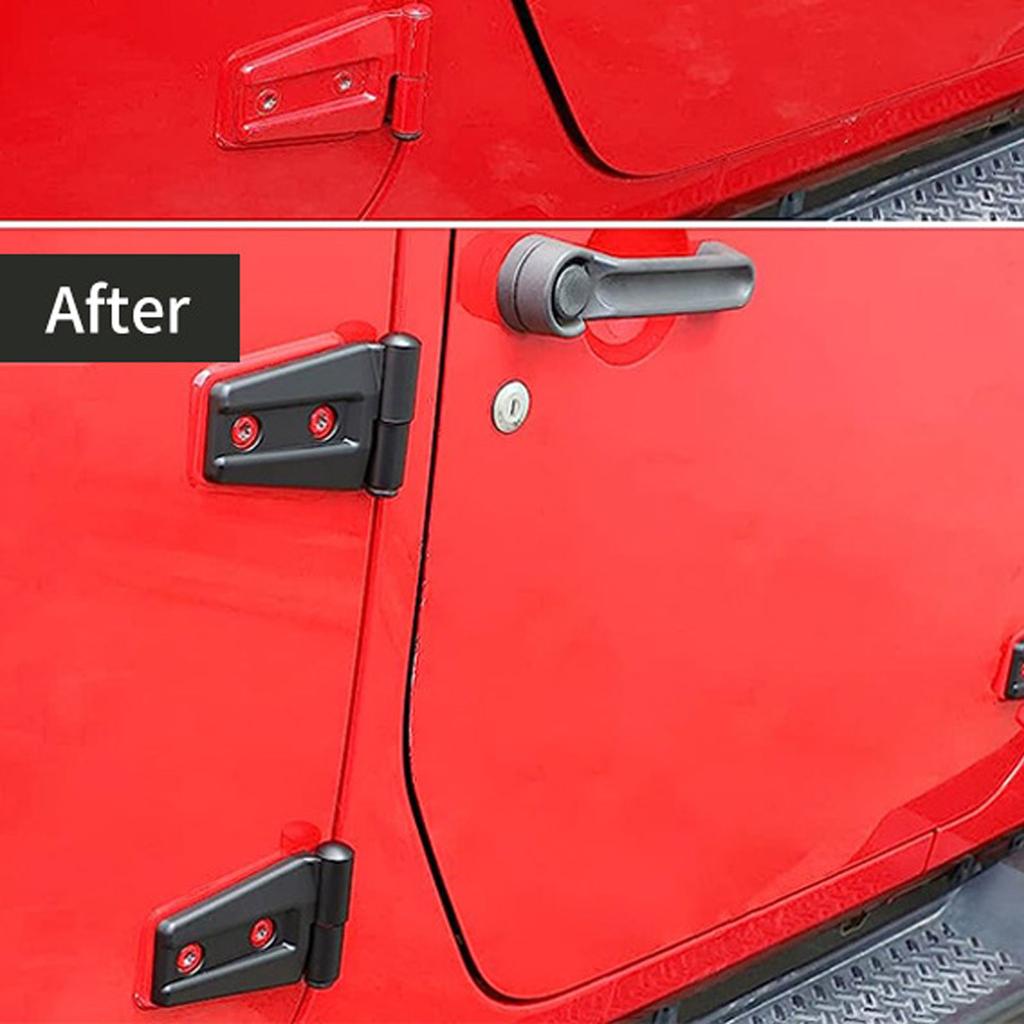 JK 4-Door Door Hinge Covers Protector Trim Kit for Jeep Wrangler Unlimited Rubicon Sahara Sports Accessories 2007-2018 JK