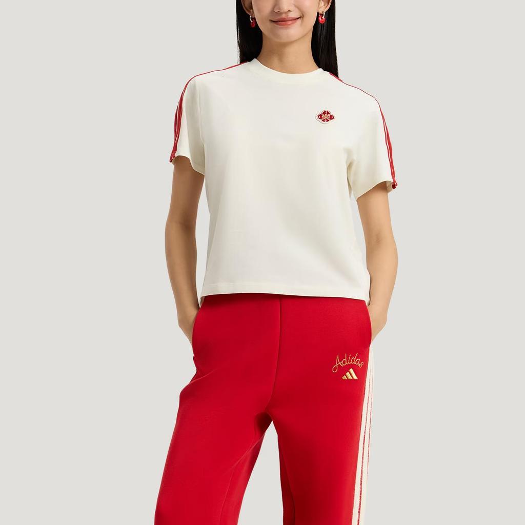 adidas Футболка с коротким рукавом Essentials Lunar New Year Женская Облачно-белая KV0507