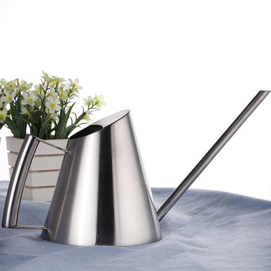 Лейка большой емкости, 900 мл, многоразовая, металлическая, из нержавеющей стали, с длинным носиком, лейка, садовые принадлежности