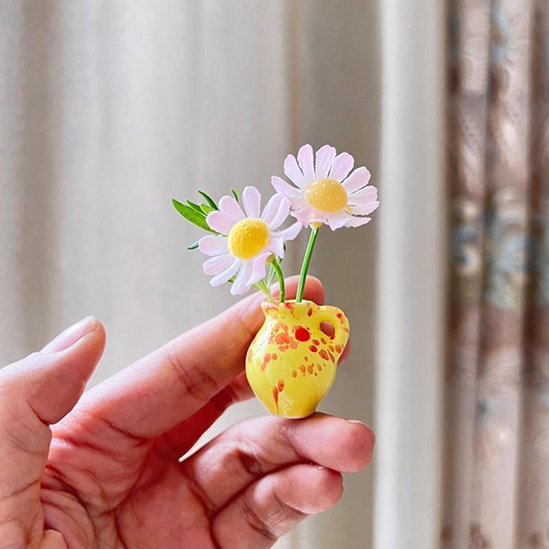 Набор из 8 шт. Мини-керамическая ваза Дизайн Магнит Магнит на холодильник Сделай сам Магнит на холодильник Для цветка Для цветка Украшения для холодильника