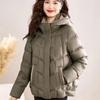 Down Cotton Padded Women's Jacket Autumn Winter Loose Hooded Thicken Warm Short Parkas Coat Female Casual Tops