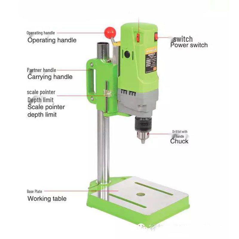 MINIQ BG-5156E Bench Drill, 710W High Power, High Precision, Portable, Ideal for Drilling Prayer Beads