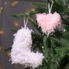 Creative Christmas Tree Socks Heart Shaped Feather Pendant Christmas Decoration For Festive Tree Decor