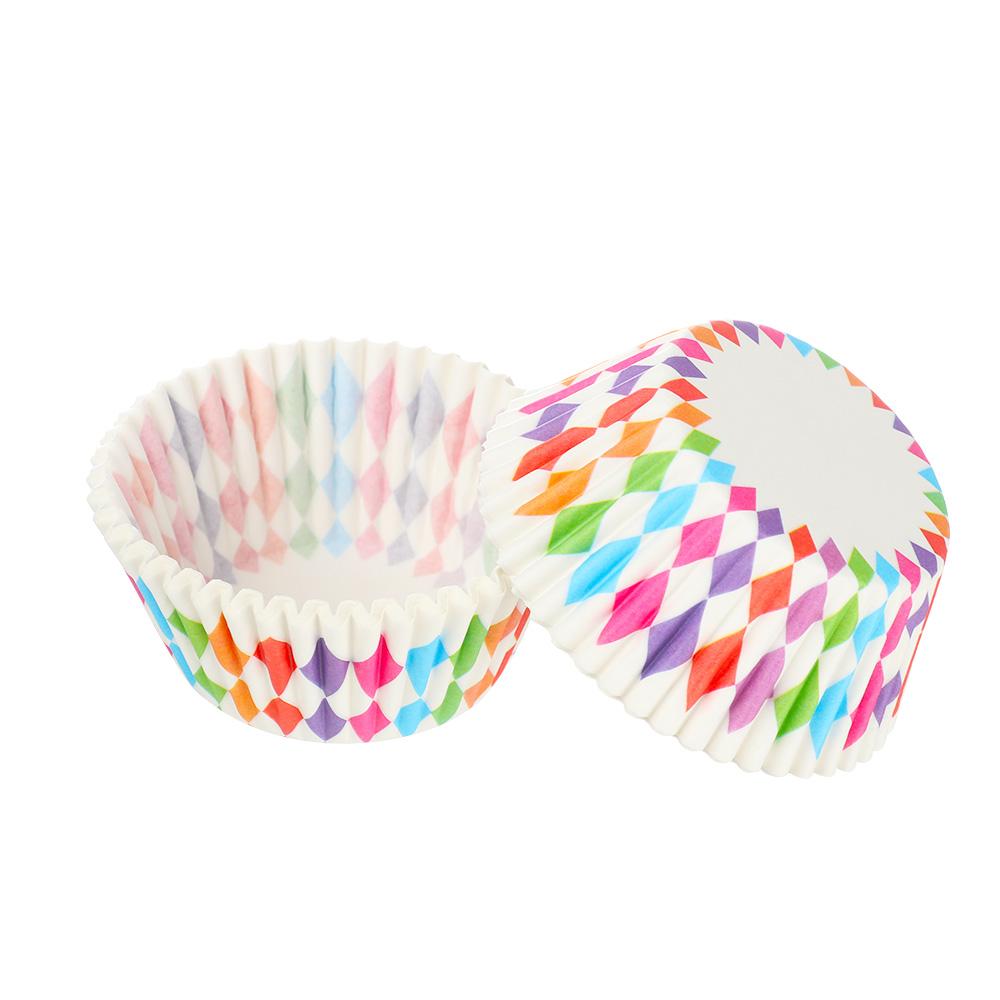 100Pcs Party Muffin Cup Rainbow Cake Mold Paper Cupcake Baking Boxes Wrapper