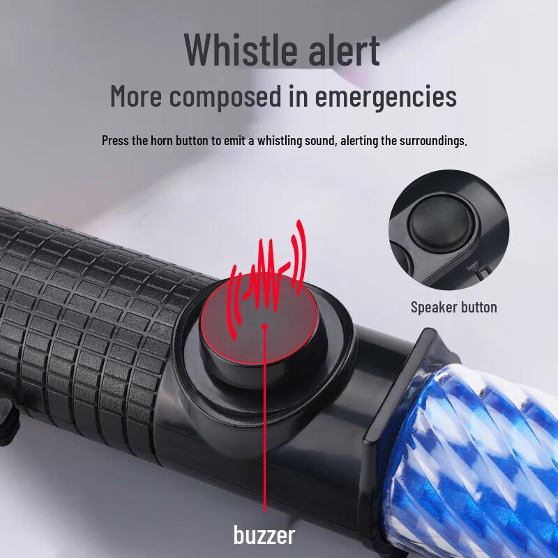 Перезаряжаемый жезл регулировщика Shenhuo YJ04 с красно-синим миганием и свистком