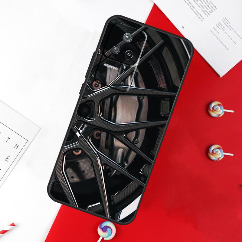 Чехол-накладка на колесо спортивного автомобиля для Xiaomi 13T 11T 12T 14T Pro 13 14 15 Ultra POCO X7 Pro X3 X5 X6 F5 F6 M6 Pro