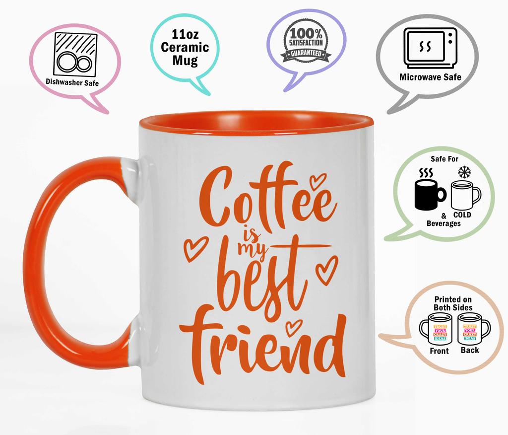 Inkdotpot Кофе — мой лучший друг 11 унций кружки для кофе забавный новинка подарок для друзей