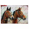 Vintage Horses Plaque Metal Tin Sign Retro Bar Home Farmhouse Decor Animal Steed Art Posters Wall Sticke