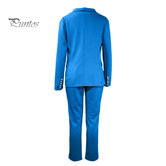 Женский комплект из 2 предметов: пальто и брюки, однотонный кардиган с длинными рукавами и лацканами, куртка средней длины с брюками и высокой талией, деловой деловой наряд для поездок на работу