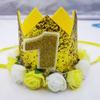 Цветок помпон Бронзовый Колпак для вечеринки Детский День рождения Вечеринка в честь полной луны Украшение Шляпа на день рождения