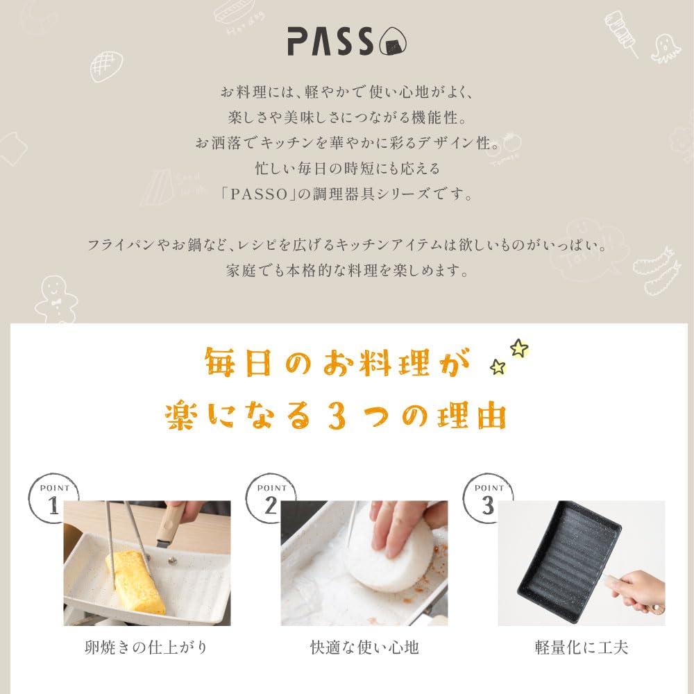 Vertex Signature Frying Tamagoyaki Frying Совместимо с Gas Maifan Для Газового Плиты Мрамор Легкий Легко Чернить Сковорода, Сковорода, Огонь, 29,7x22,5, Камень,