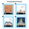 Creative Diy Post Notes Notepad Cute Gifts Diy Cinderella Castle Funny Custom Words and Shape Note Paper Block Cube Memo Pad