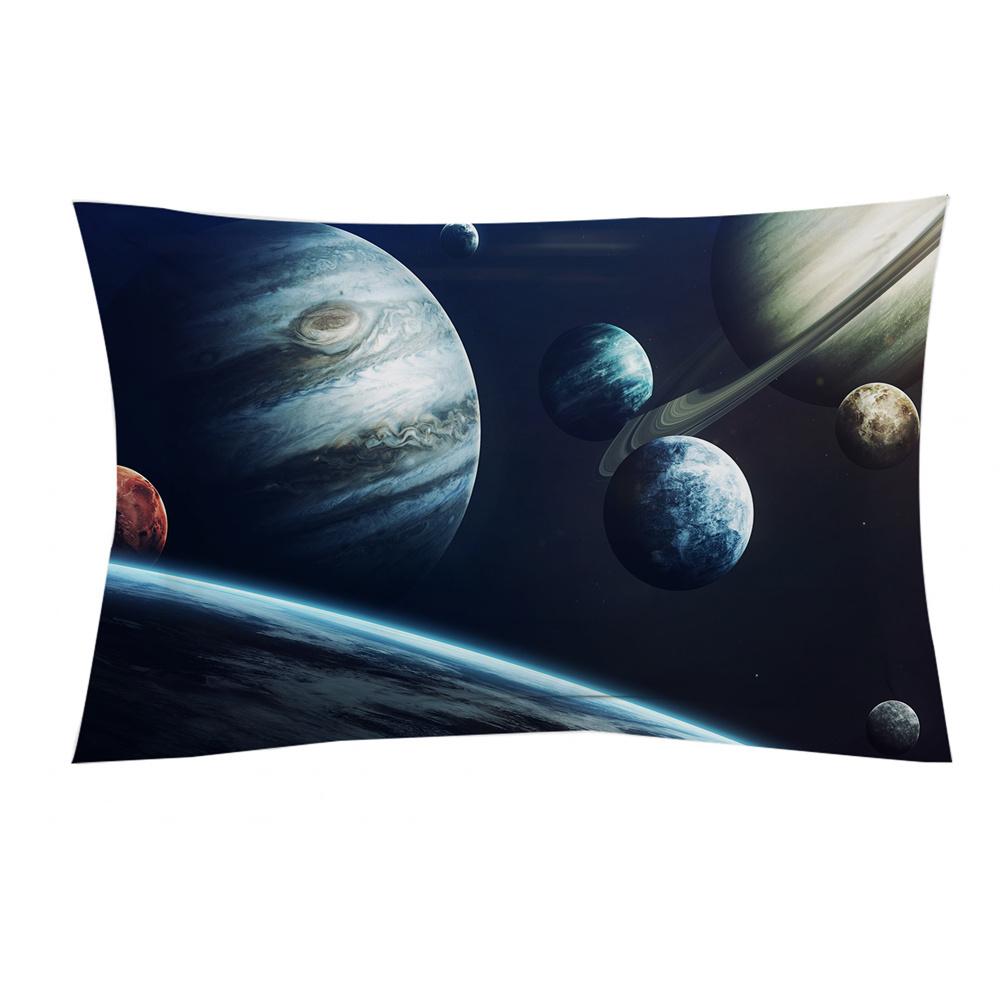 2/3pcs Polyester Duvet Cover Set (1*Duvet Cover + 1/2*Pillowcase, Without Core), 3D Space Planet Print Bedding Set In Bed Home