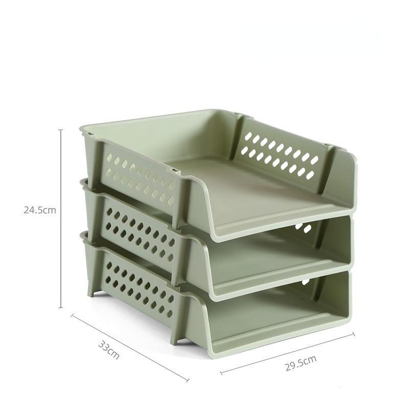 Полка для файлов Штабелируемый стабильный легкий органайзер для бумажных файлов формата А4 Пластиковая стойка Лоток для документов для домашнего офиса Настольный лоток для файлов