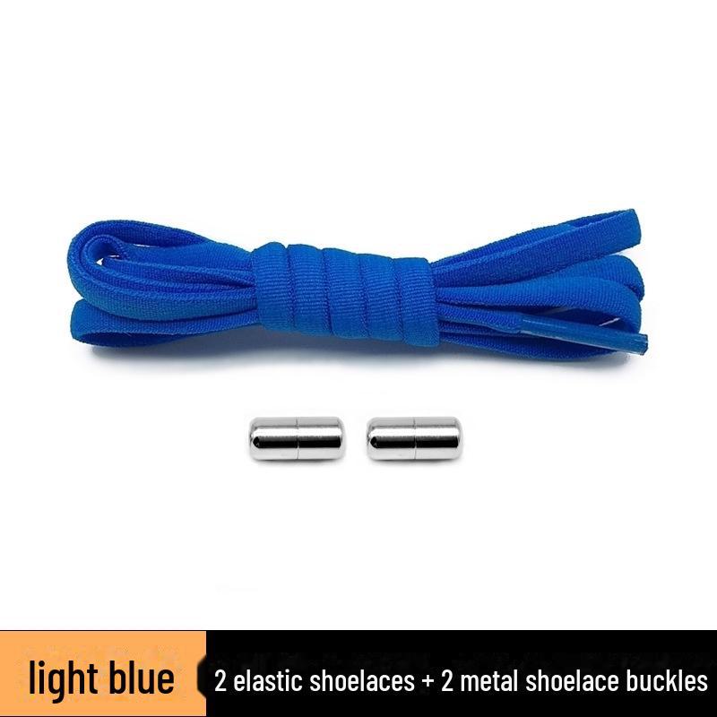 Новые ленивые шнурки с пряжкой из сплава металла для детей и взрослых - эластичные шнурки со свободным завязыванием