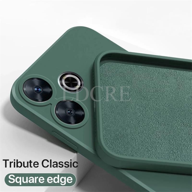 Для Xiaomi POCO M6 чехол жидкий силиконовый простой чехол POCO M6 4G чехол TPU мягкий резиновый защитный чехол для телефона POCO M6 чехол