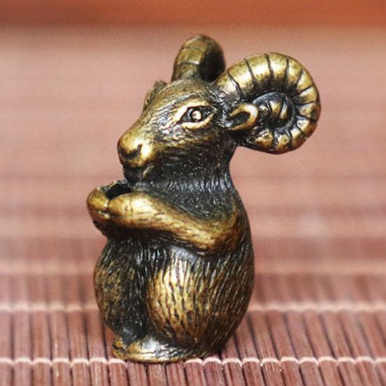 Мини-статуэтки зодиака, старинные китайские скульптуры животных зодиака фэн-шуй, микроландшафтный орнамент, сплав, чай, домашнее животное, украшение стола