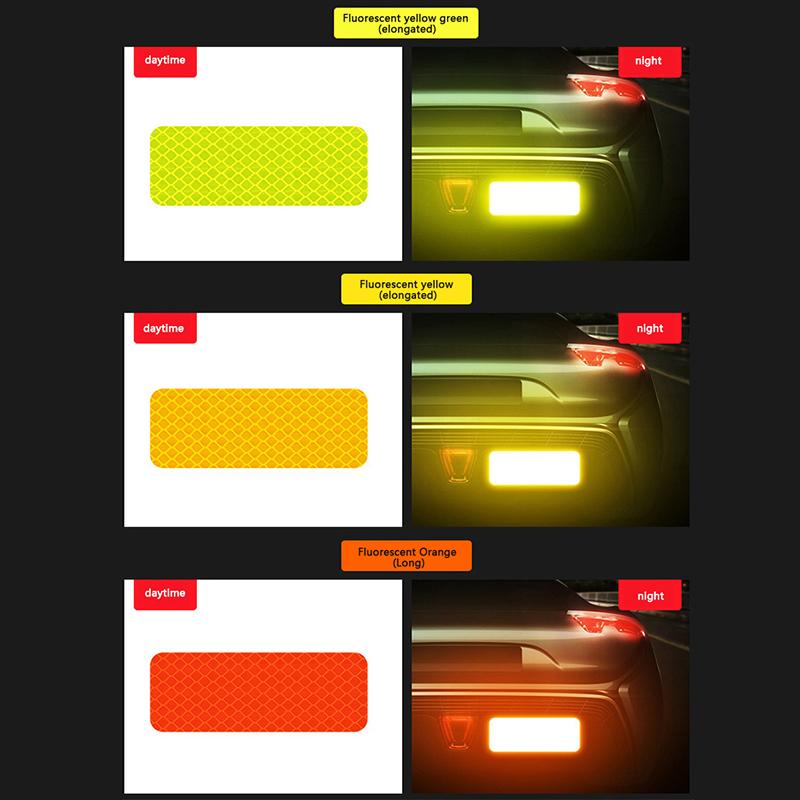 10 шт. светоотражающая предупреждающая наклейка на автомобиль, лента безопасности, предупреждающая о столкновении, светоотражающая наклейка на багажник автомобиля, мотоцикла