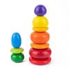 Балансировка, раннее детское образование радужные штабелируемые камни галька строительный блок распознавание цвета штабелируемые музыкальные игрушки