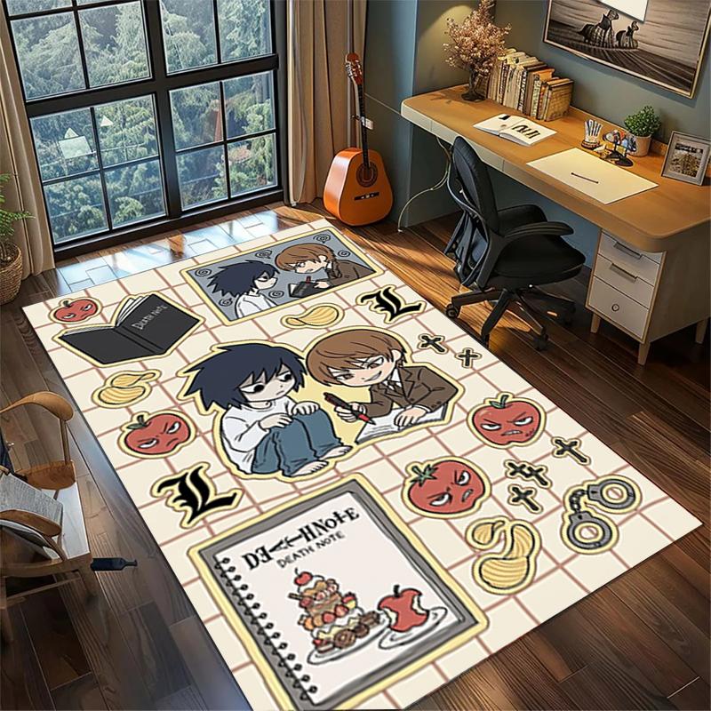 Non Slip Washable Death Note Large Area Carpet Rug Floor Mat Bedroom Gamer Room Decor—kwq16