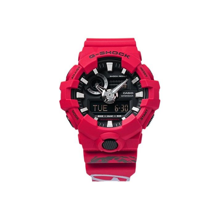 Casio Мужские часы с двойным дисплеем (жидкокристаллический/аналоговый) Серия Черные Часы GA-700-4APRG