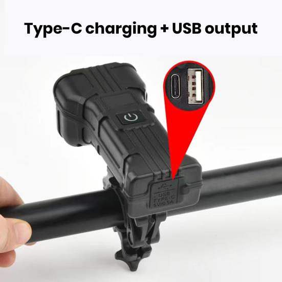 Перезаряжаемый велосипедный фонарь с звуковым сигналом. Супер яркий, высокий люмен. 5 регулируемых режимов. Передний задний велосипедный фонарь. Аксессуар для аварийной лампы.