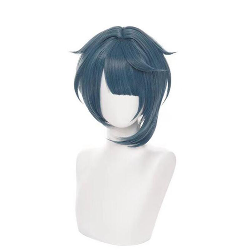 Ganyu Cosplay Wig Anime Lantern Rite New Skin Shenhe Xingqiu Twilight Blossom Heat Resistant Synthetic Hair Wigs + Wig Cap
