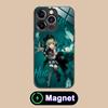 HSR Huohuo Стеклянный чехол MagSafe для мобильного телефона iPhone 17 16 15 14 13 12 11 Air Pro Max Plus Mini Цветная крышка