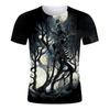 Q Edition Cute Skull Summer Men T Shirts Lightweight Breathable Casual Kids Round Neck Sleeve Short Streetwear Oversized Tops