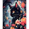 Картина маслом по номерам Черный кот, ручная роспись на холсте с рамкой, акриловый набор для рисования, картина для взрослых для домашнего декора