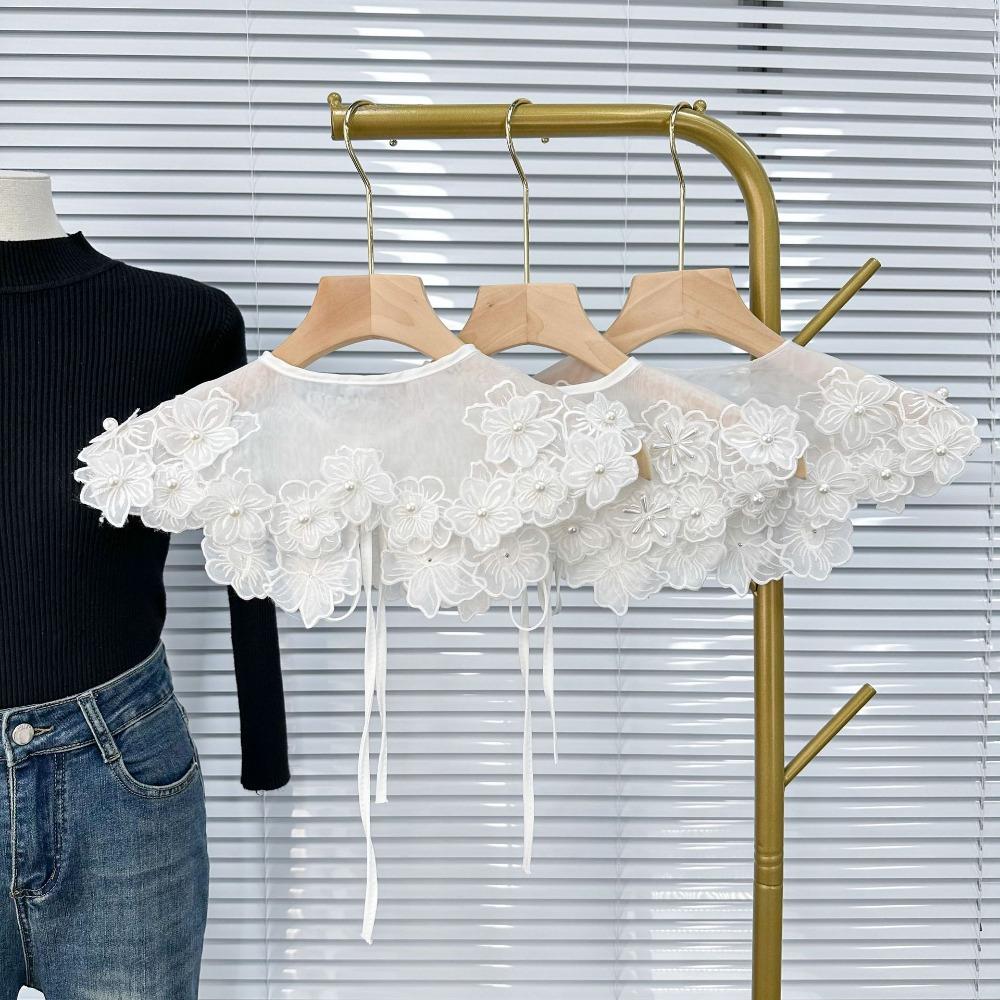 Белый Женский Кружевной Воротник Аксессуары для Одежды Платье Блузка Декор Накидка Ложные Воротники