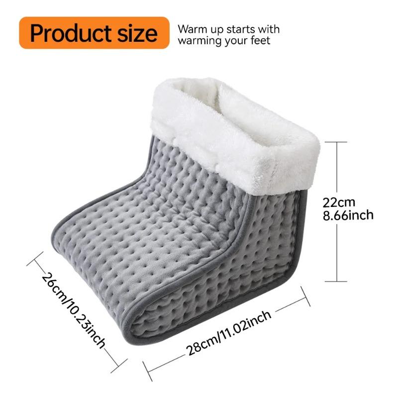 Quick Heat Foot Heating Pad 26x28x22cm 9-Level Adjustable Machine Washable Shoe Warmer for Home Office US EU UK AU