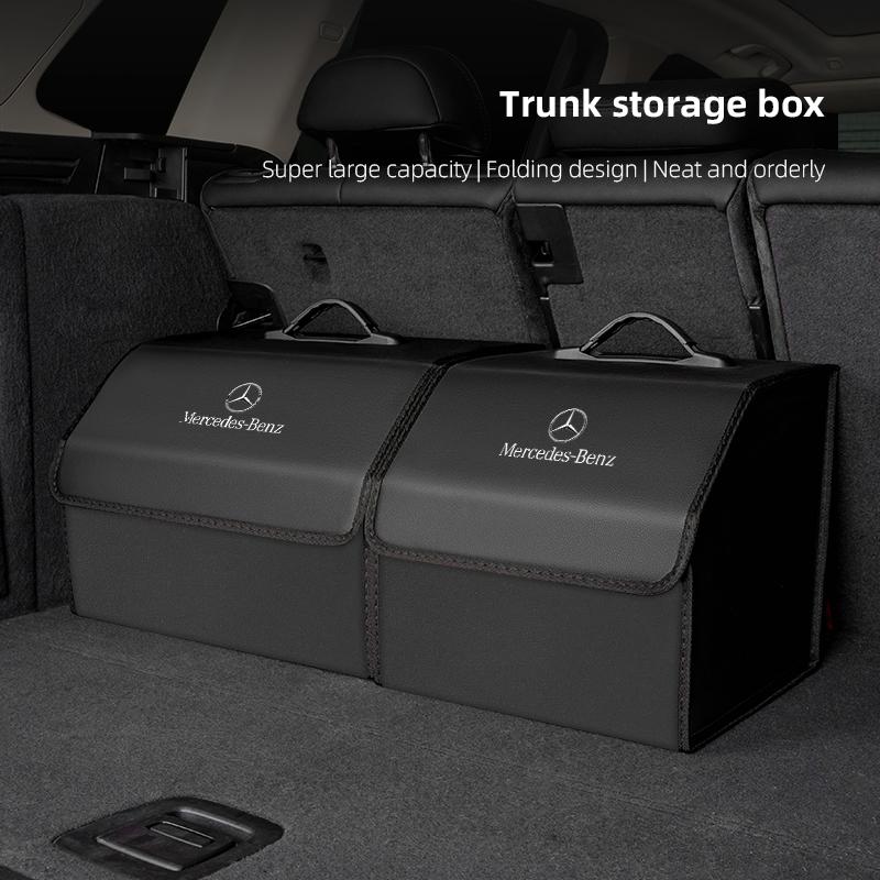 MEA4 Car Trunk Storage Box High-capacity Leather Organizer Case For Mercedes-Benz GLC X253 X254 C-Class W205 W206 A-Class W177 GLA GT
