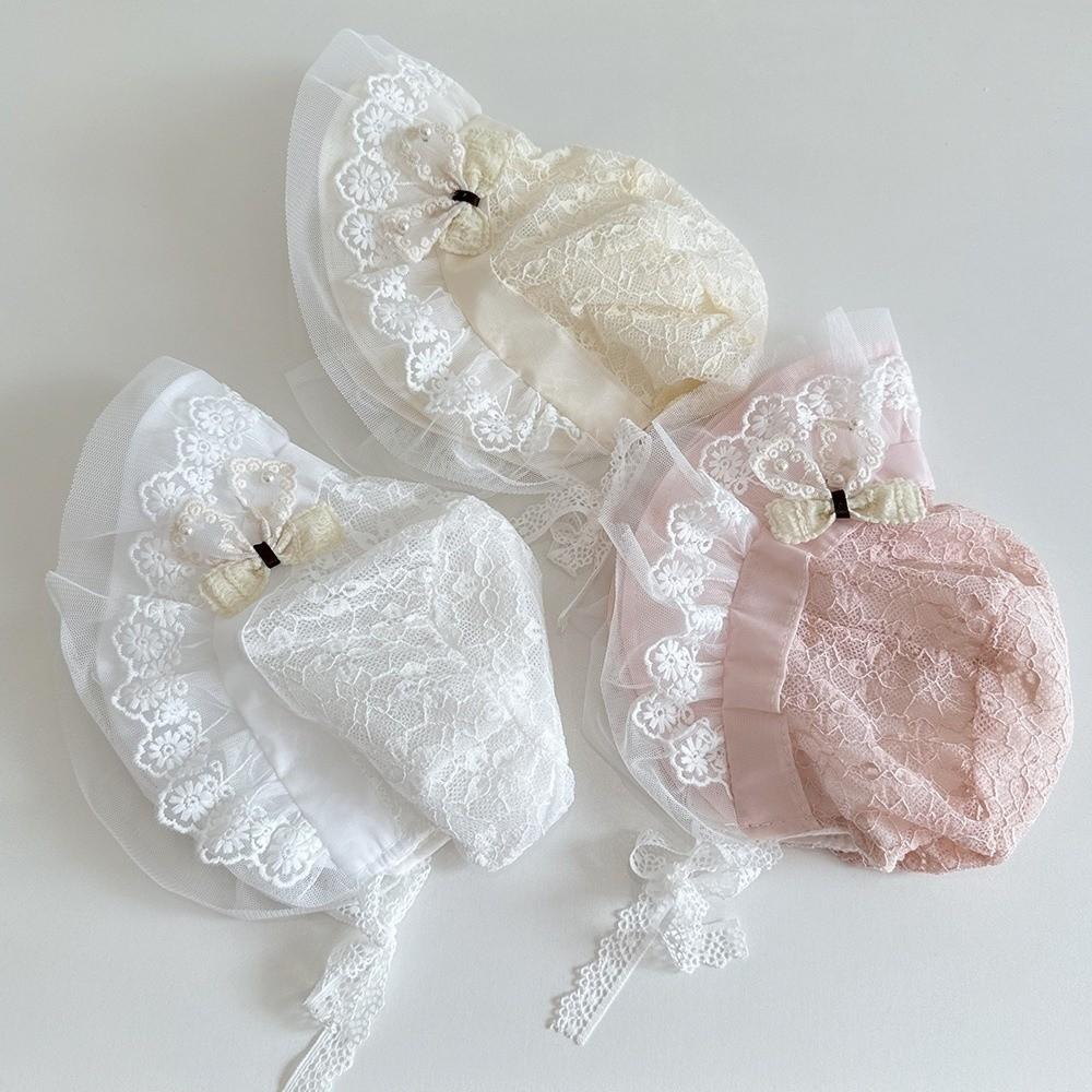Soft Brim Baby Sun Hat Pearl Bowknot Toddler Bucket Hats Fashion UV Protection Cap Summer