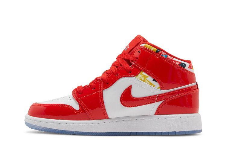 Jordan 1 Mid Barcelona Sweater Red Patent (GS)