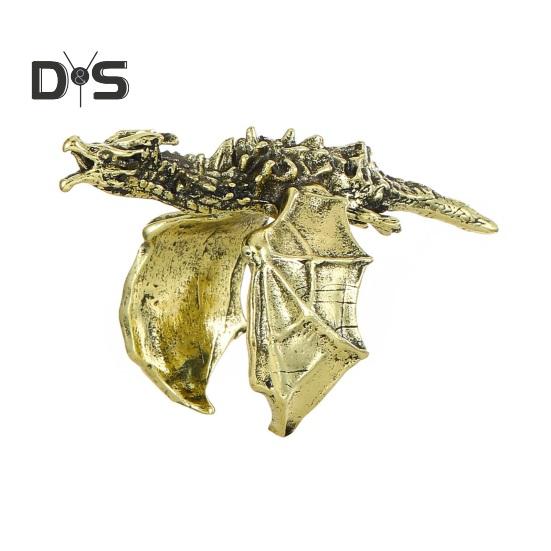 Кольцо с драконом в стиле ретро, хип-хоп, рок, ювелирное украшение на палец, черное кольцо с драконом на годовщину, день рождения, рождественский подарок