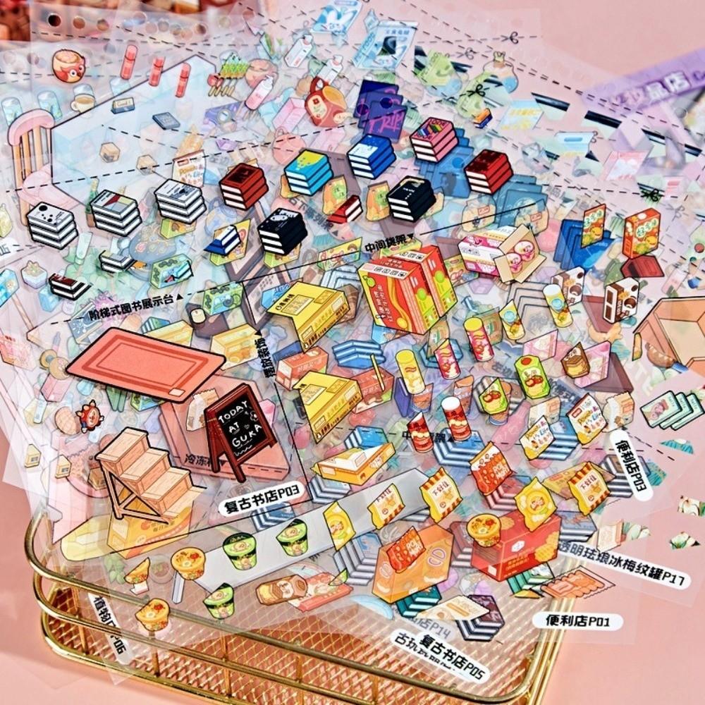 PET Pocket Sticker Book Creative Stacking Stickers New 3D Sticker Book DIY Activity