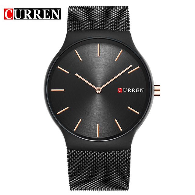 CURREN ТОП-люксовый бренд CURREN, модные деловые мужские часы, ультратонкие мужские часы, аналоговые кварцевые спортивные стальные водонепроницаемые наручные часы