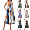 Women's Summer Spring Casual Floral Sundress Sleeveless Beach Vacation Flowy Boho Tank Midi Dresses