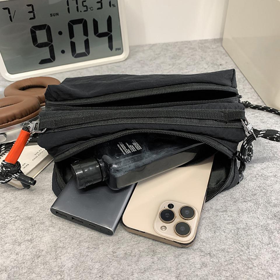 Unisex Sports Messenger Bag Large Capacity Shoulder Bag for Men Women, Durable Nylon Hiking Travel Backpack