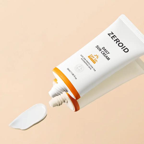 ZEROID Ежедневный солнцезащитный крем SPF50+ PA++++ 50 мл Мягкая увлажняющая УФ-защита