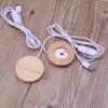 Warm/White Light Night Lamp Night Light Lamp Base Wood Light Base Wooden LED Light Lamp Holder
