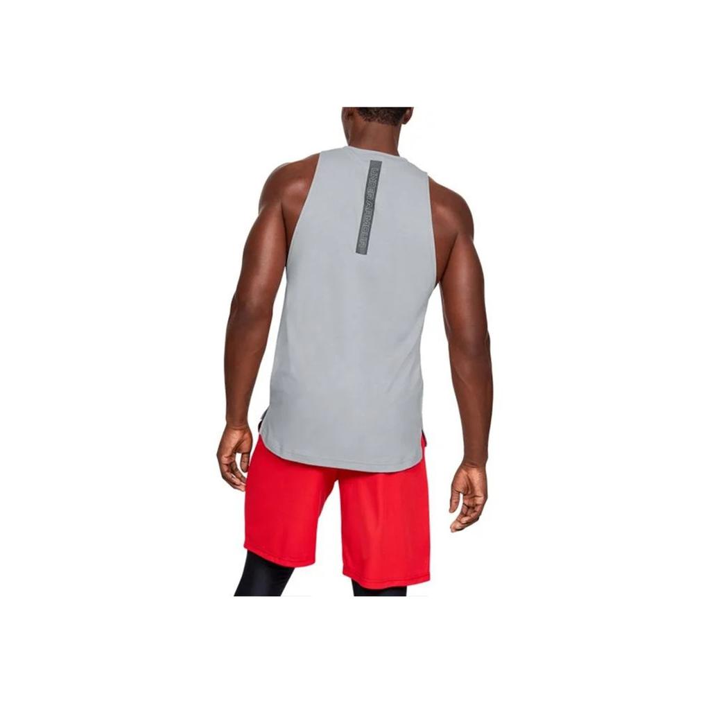 Under Armour Breathable Slim Fit Basketball Tank Top Men Tops Modern-Gray 1326707-012