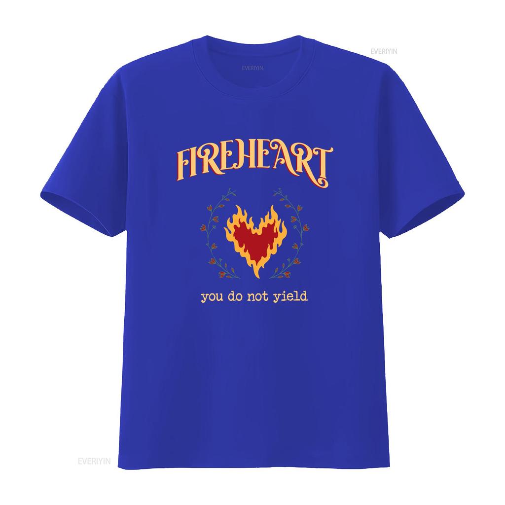 Vintage Retro Fireheart Burning Heart Motivational Slogan Print Casual Streetwear T Shirt Vintage Washed Stylish Streetwear